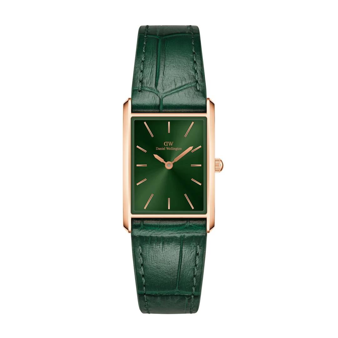 Daniel Wellington Bound Crocodile Emerald Sunray Rose Gold - 32x22 - B &amp; S Lyncris Jewellers