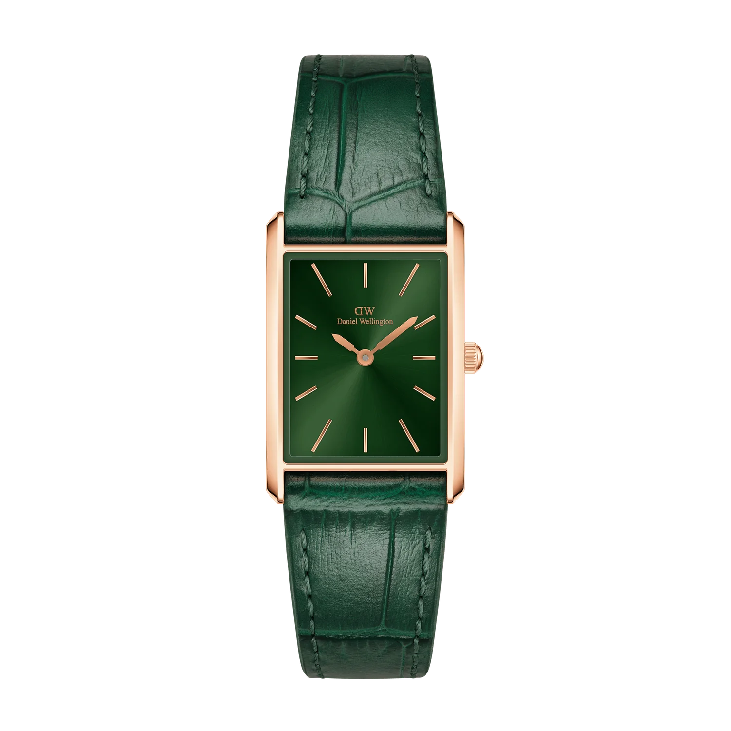 Daniel Wellington Bound Crocodile Emerald Sunray Rose Gold - 32x22 - B & S Lyncris Jewellers