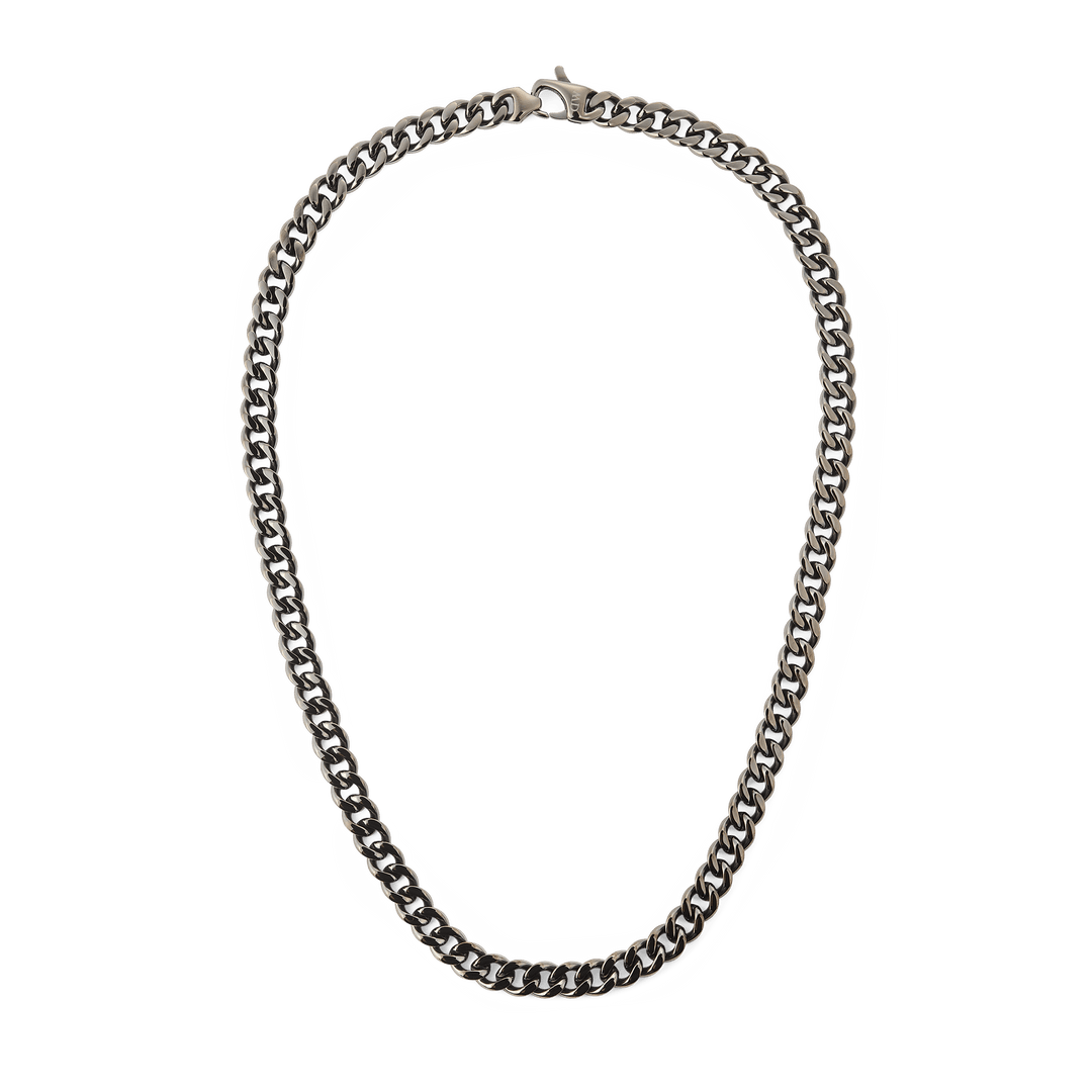 Daniel Wellington Ellipse Cuban Chain Necklace Graphite