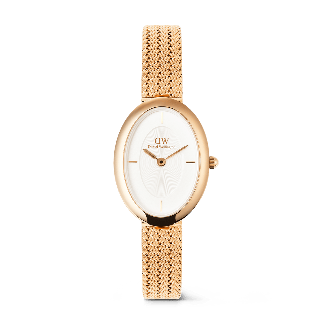 Daniel Wellington Juliette Braided Mesh White Sunray Rose Gold