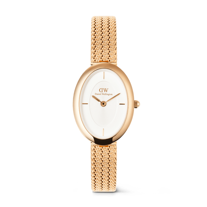 Daniel Wellington Juliette Braided Mesh White Sunray Rose Gold