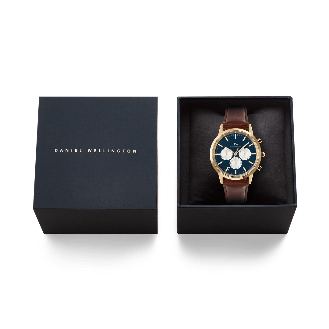 Daniel Wellington Iconic Chronograph St Mawes Arctic Panda Gold