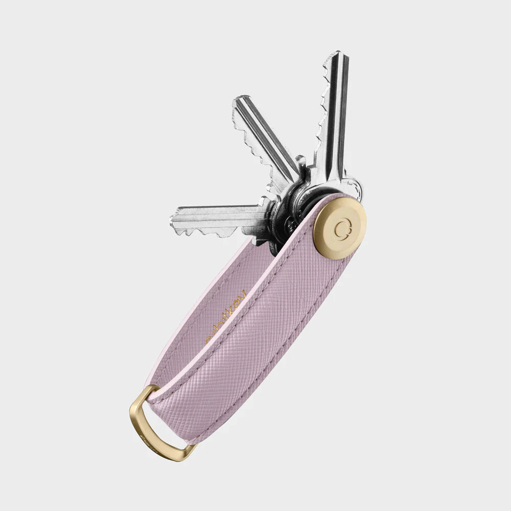 ORBITKEY Key Organiser Saffiano Leather Lilac (discoloured)