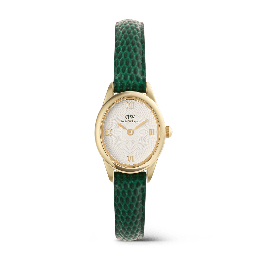 Daniel Wellington Ophelia Mini Green Lizard White Guilloché Gold