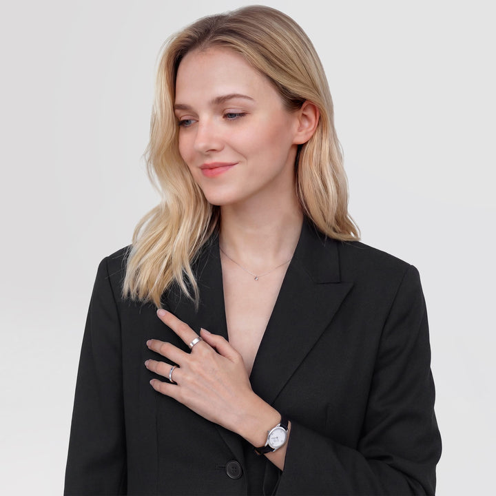 Daniel Wellington Ophelia Mini Black Lizard White Guilloché Silver