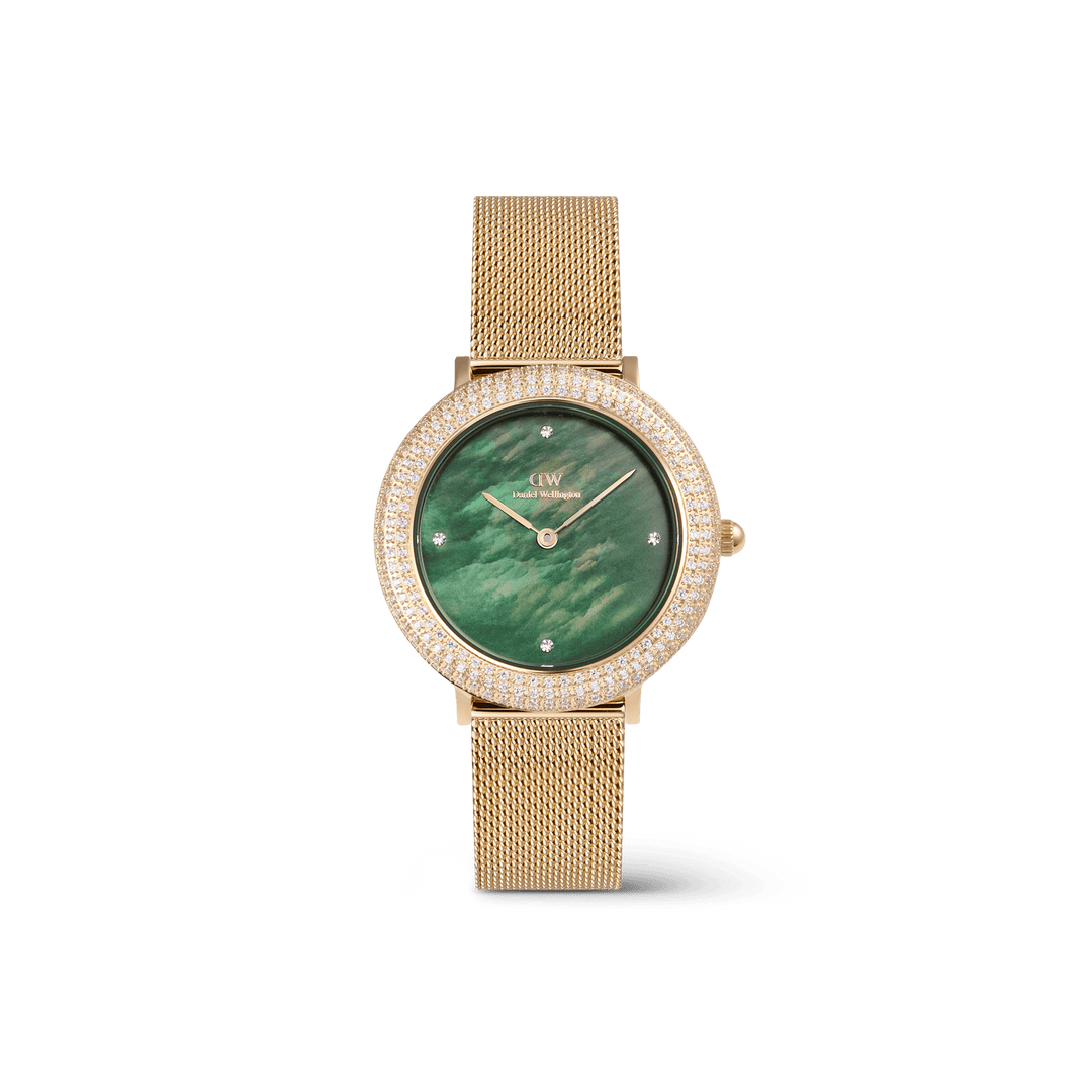 Daniel Wellington Crystalline Bezel Evergold Green Watch