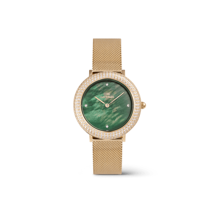 Daniel Wellington Crystalline Bezel Evergold Green Watch
