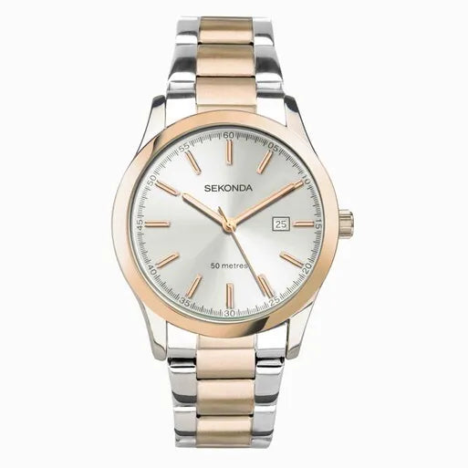Sekonda Classic Stainless Steel Two Tone Watch SK40534 - B &amp; S Lyncris Jewellers