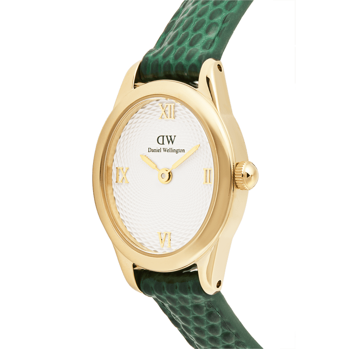 Daniel Wellington Ophelia Mini Green Lizard White Guilloché Gold