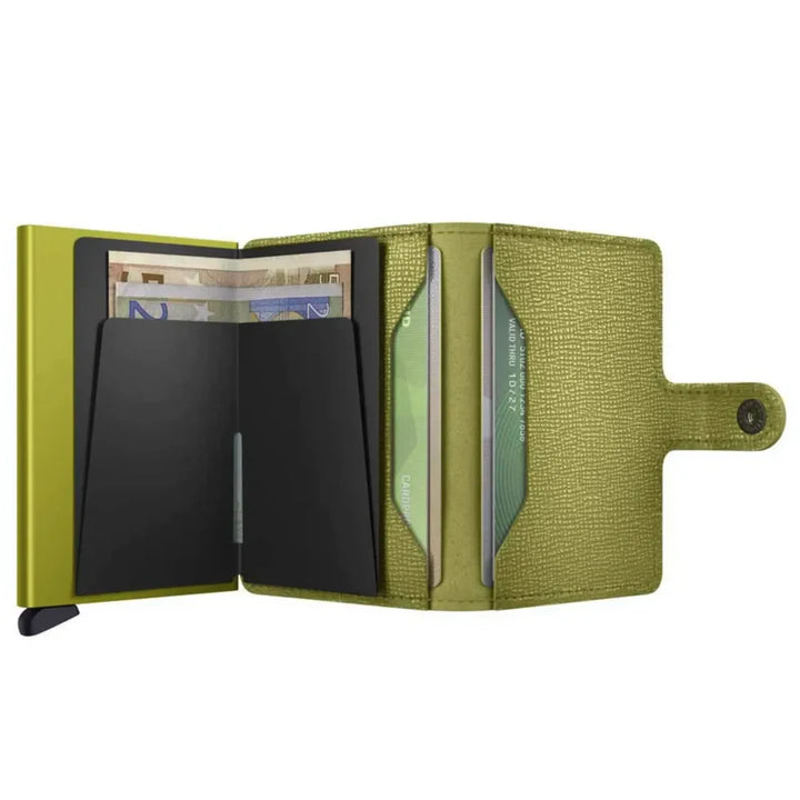 SECRID Miniwallet Crisple Lime Leather RFID Wallet SC1024