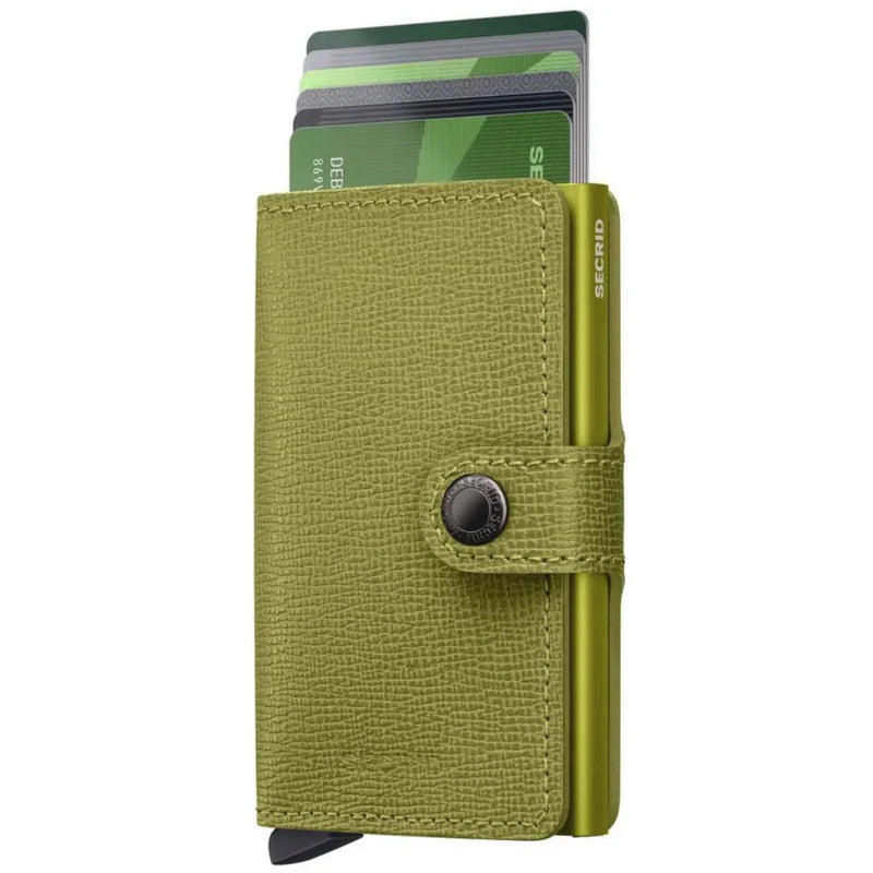 SECRID Miniwallet Crisple Lime Leather RFID Wallet SC1024