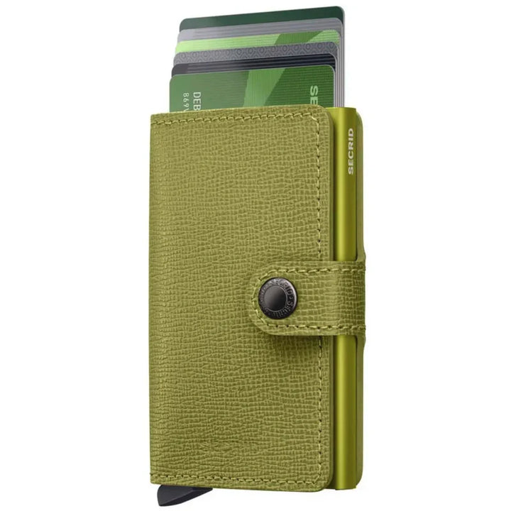 SECRID Miniwallet Crisple Lime Leather RFID Wallet SC1024