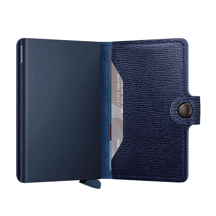 SECRID Miniwallet Crisple Navy Leather Wallet SC4925