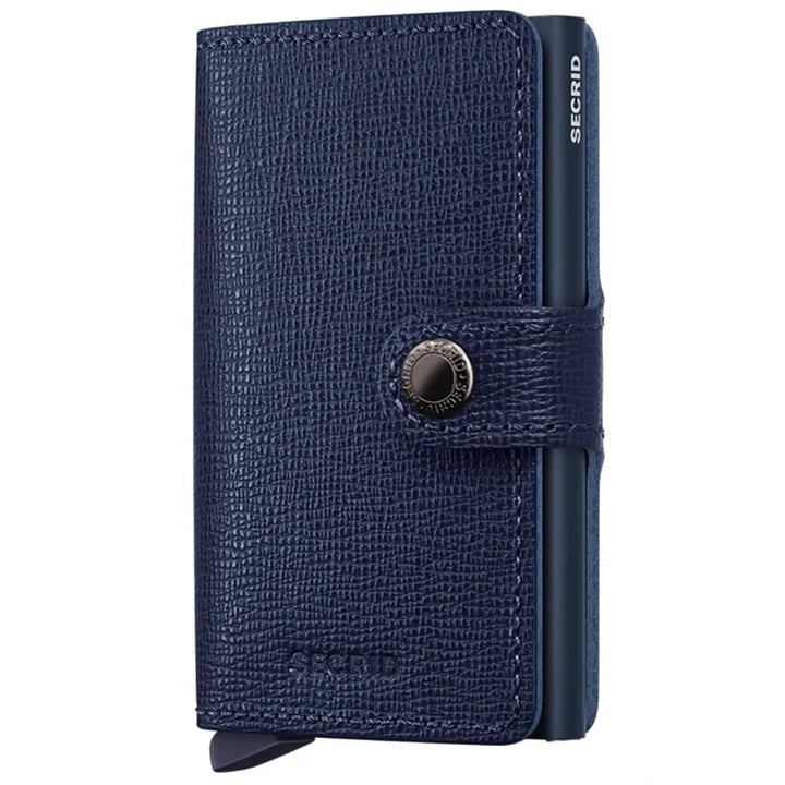 SECRID Miniwallet Crisple Navy Leather Wallet SC4925