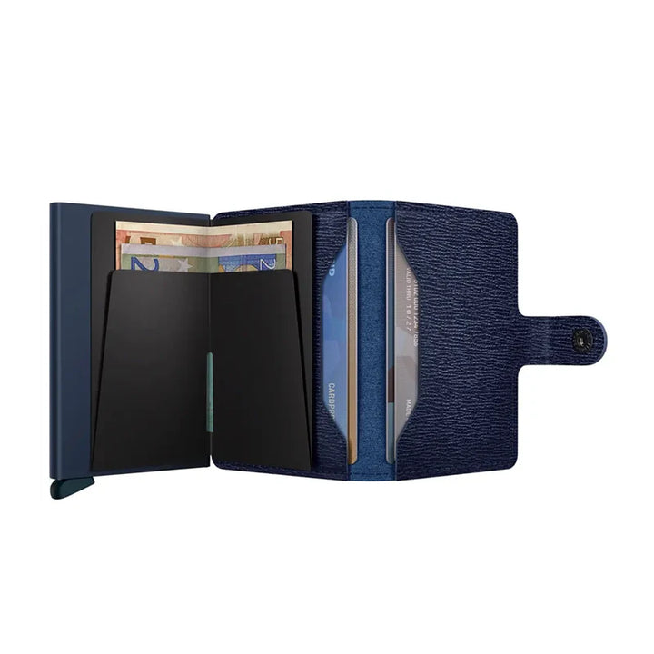 SECRID Miniwallet Crisple Navy Leather Wallet SC4925