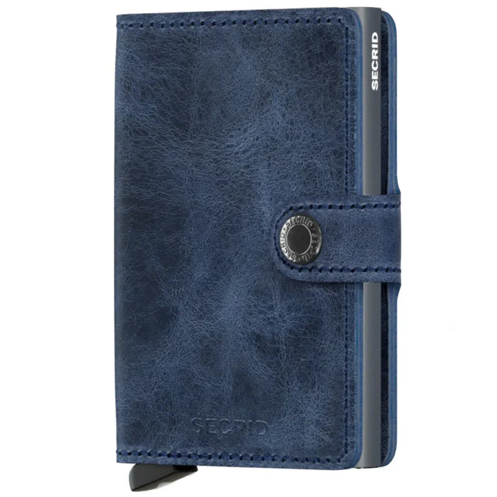 SECRID Miniwallet Vintage Blue Leather RFID SC6530
