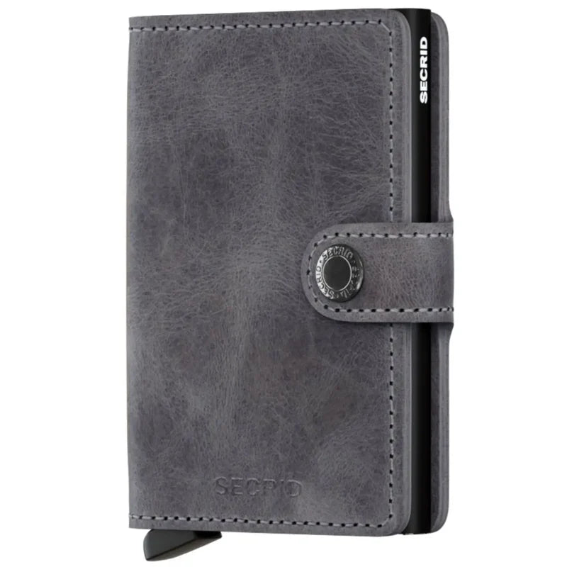 SECRID Miniwallet Vintage Grey-Black Leather SC5939