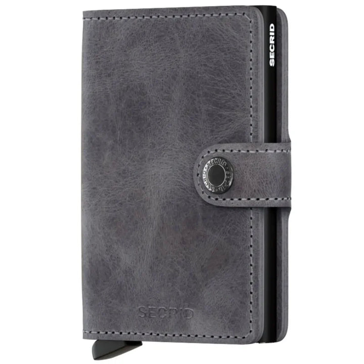 SECRID Miniwallet Vintage Grey-Black Leather SC5939