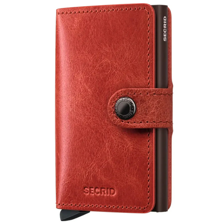 SECRID Miniwallet Vintage Orange Leather RFID SC4765