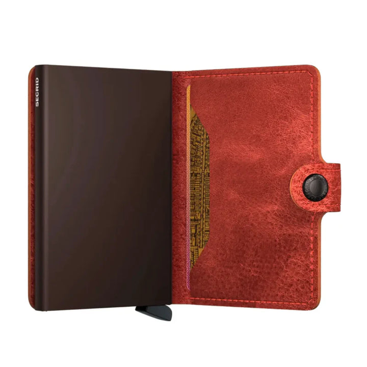 SECRID Miniwallet Vintage Orange Leather RFID SC4765