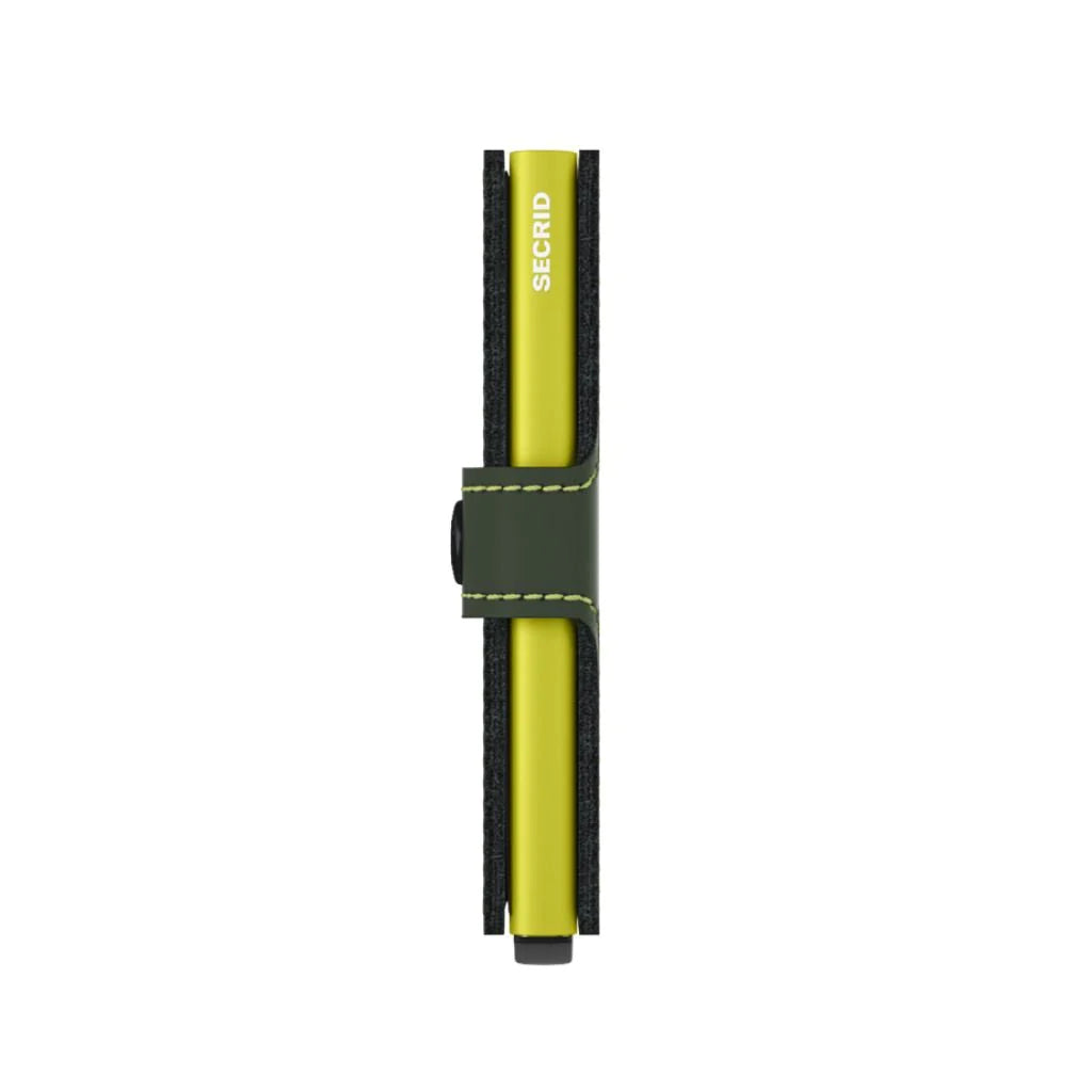 SECRID Miniwallet Matte Green & Lime Leather RFID SC9500