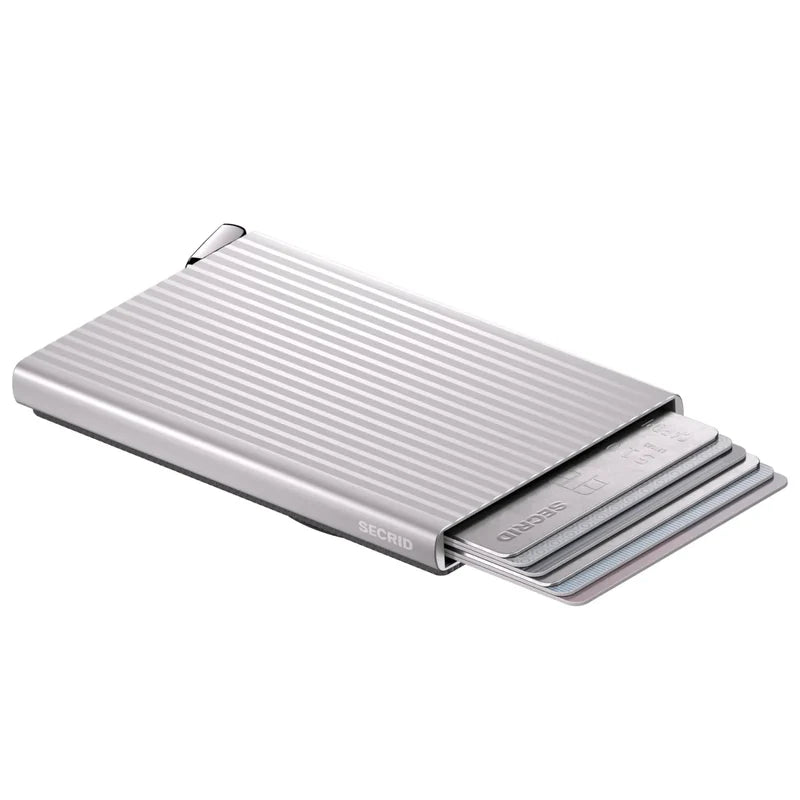 Secrid Premium Cardprotector+ Magsafe RFID Card Wallet Fluted Silver SC1611