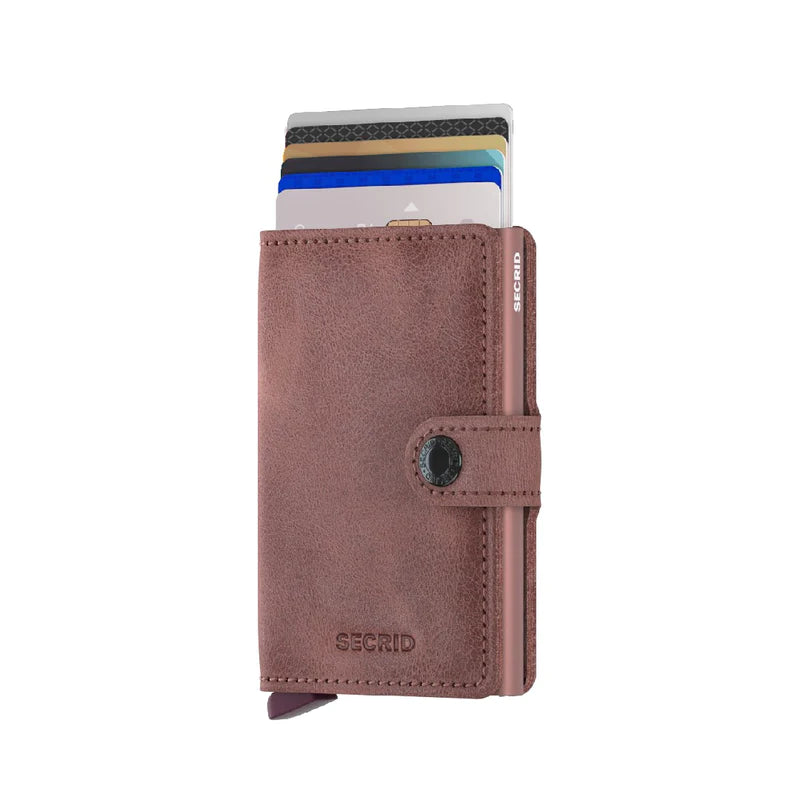 SECRID Miniwallet Vintage Mauve Leather RFID SC4161