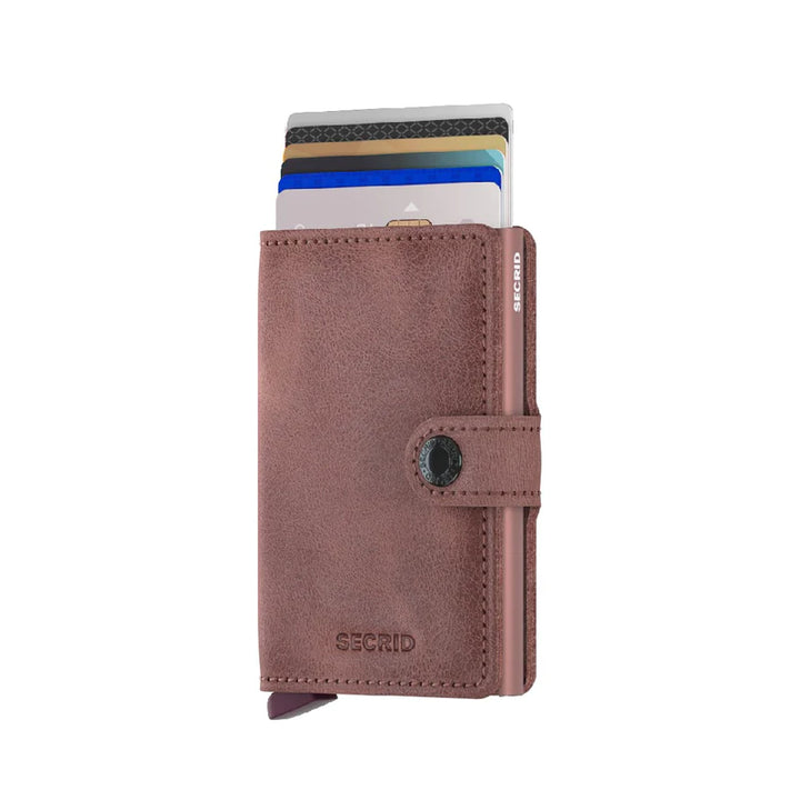 SECRID Miniwallet Vintage Mauve Leather RFID SC4161