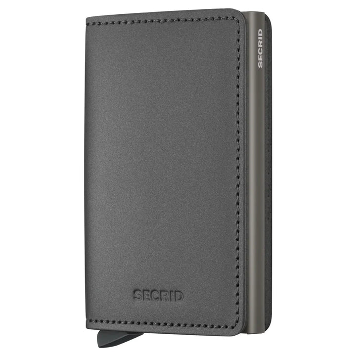 SECRID Slimwallet Matte Satin Steel Leather RFID Wallet SC1550