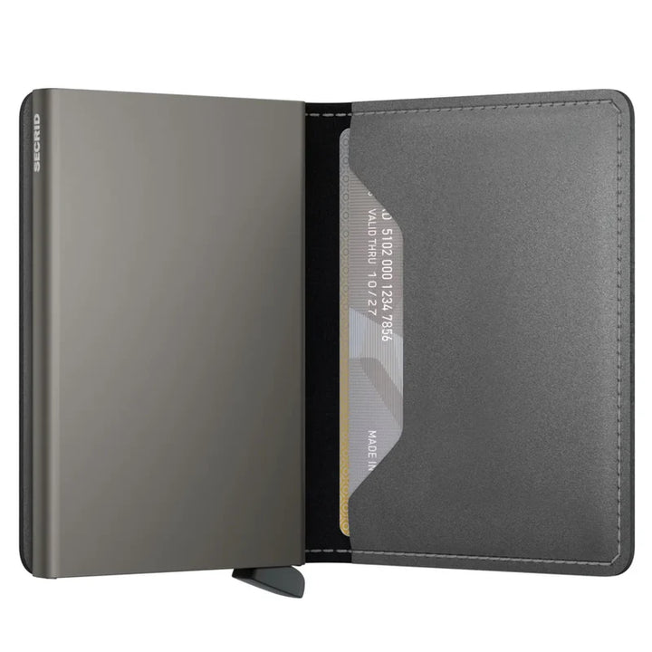 SECRID Slimwallet Matte Satin Steel Leather RFID Wallet SC1550