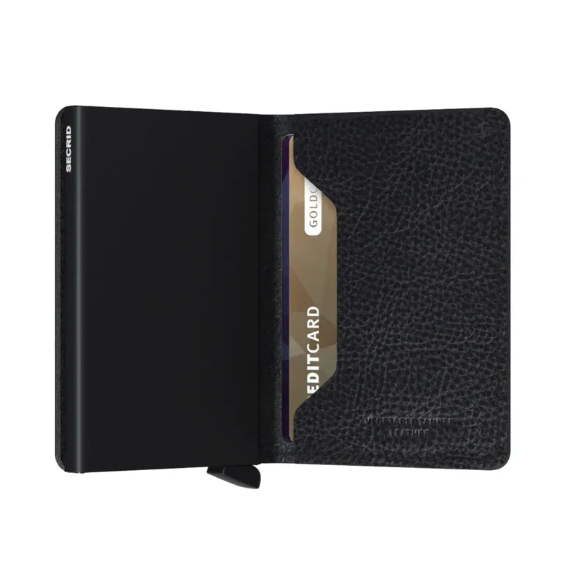 SECRID Slimwallet Veg Tanned Black-Black Leather SC8152