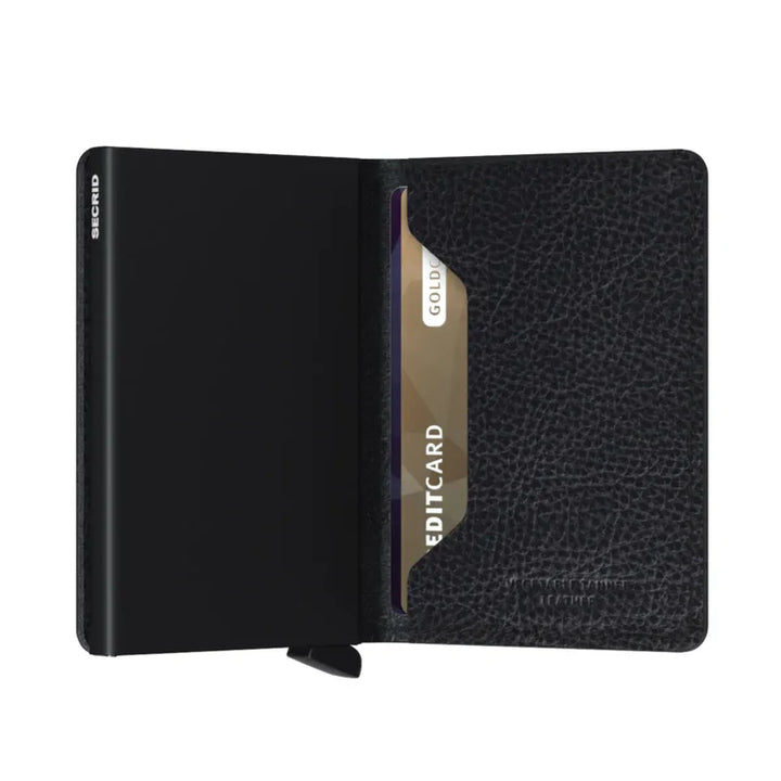 SECRID Slimwallet Veg Tanned Black-Black Leather SC8152