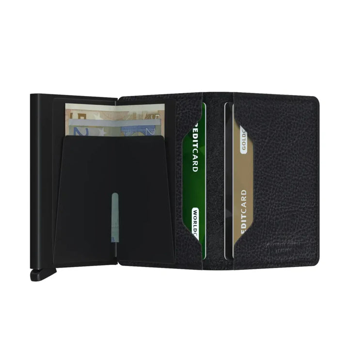 SECRID Slimwallet Veg Tanned Black-Black Leather SC8152