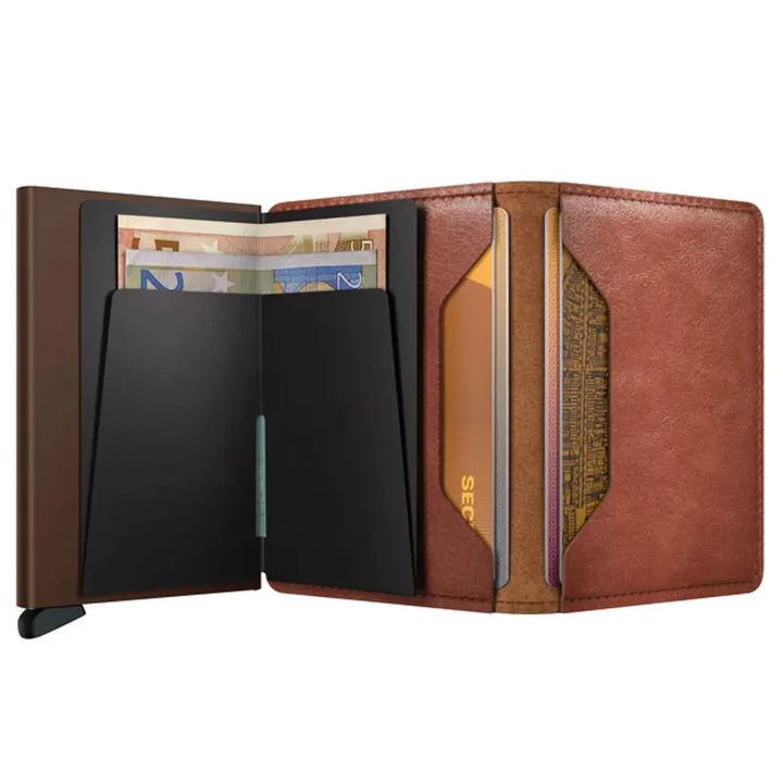 SECRID Slimwallet Vintage Cognac Brown Leather RFID Wallet SC0676