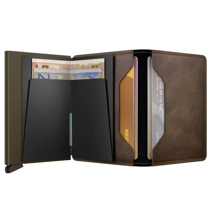 SECRID Slimwallet Vintage Oak Leather RFID Wallet SC1529