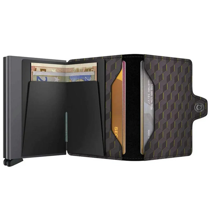 SECRID Twinwallet Optical Grey-Yellow RFID Wallet SC1215