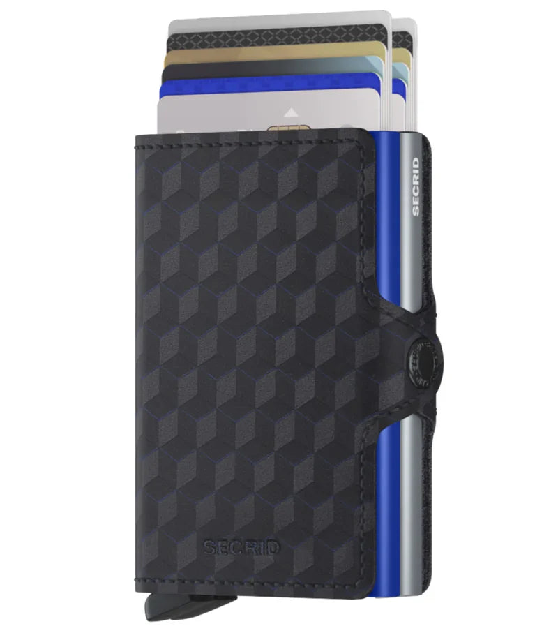 SECRID Twinwallet Optical Titanium Blue RFID Wallet SC8688