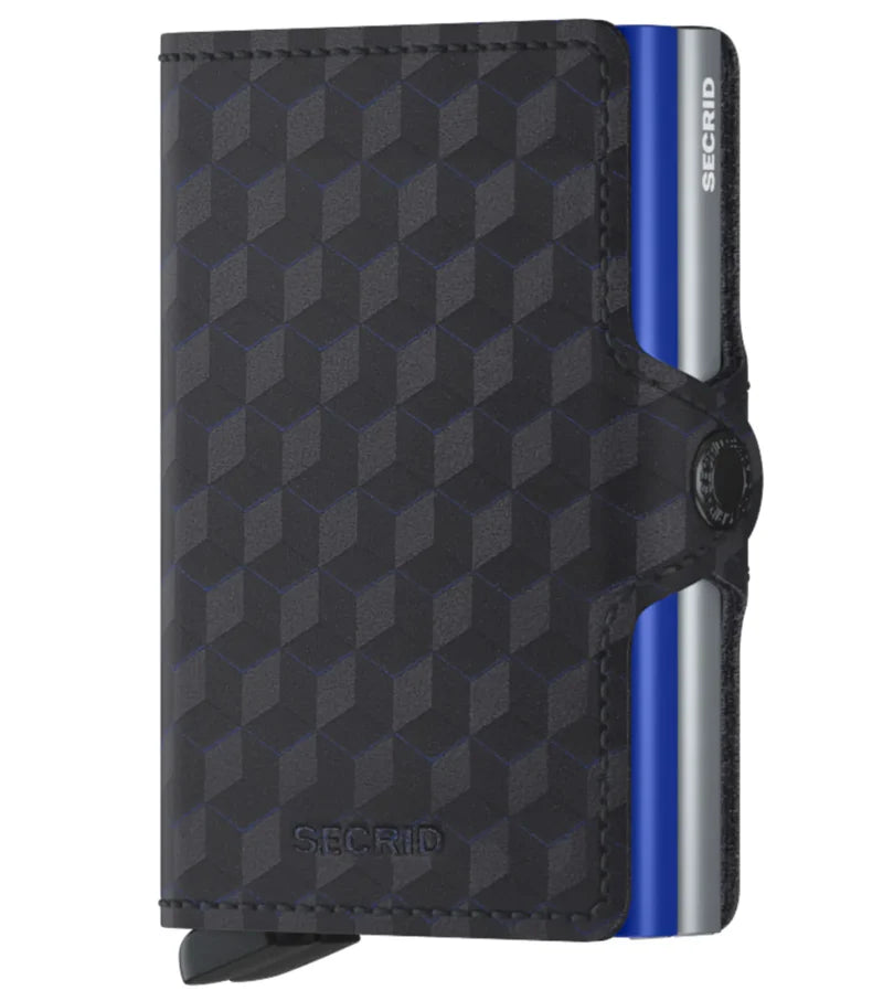 SECRID Twinwallet Optical Titanium Blue RFID Wallet SC8688