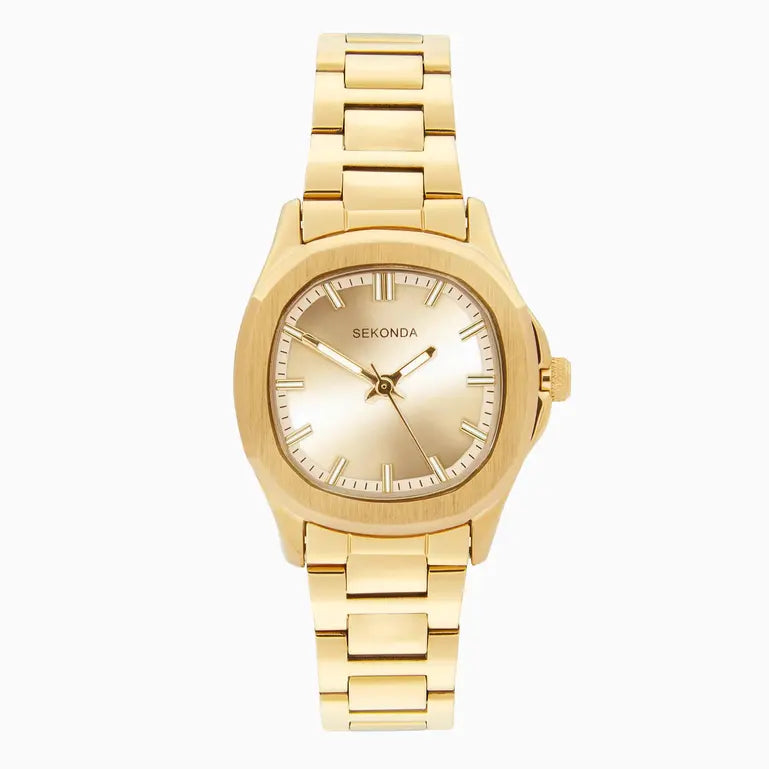 Sekonda Womens Octaire Gold Case Stainless Steel Bracelet Watch