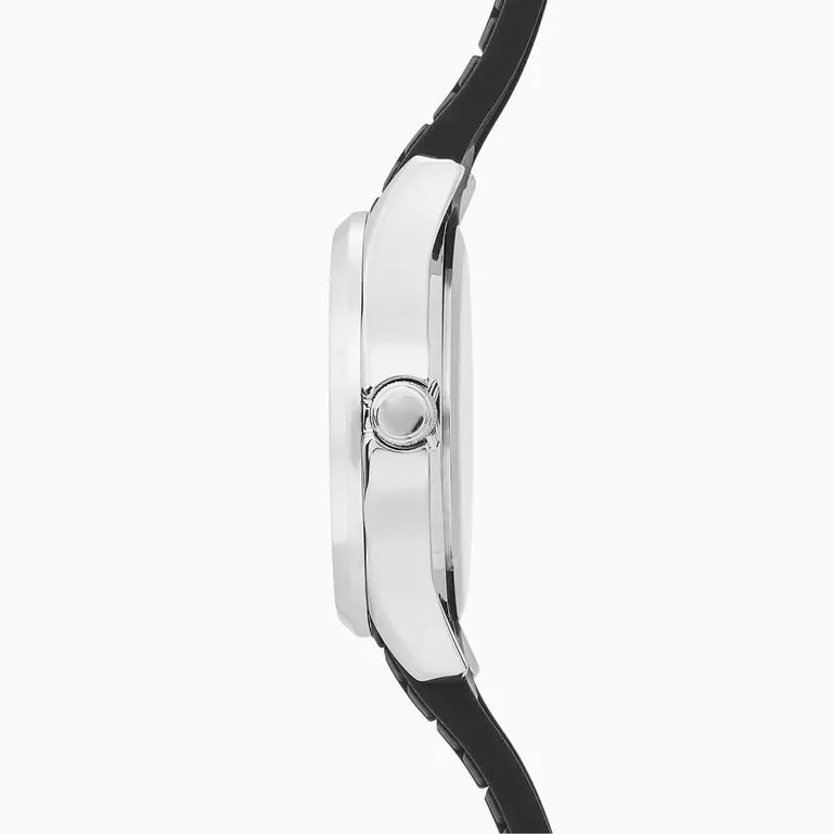Sekonda Womens Octaire Silver Case Black Silicone Strap 30mm Watch