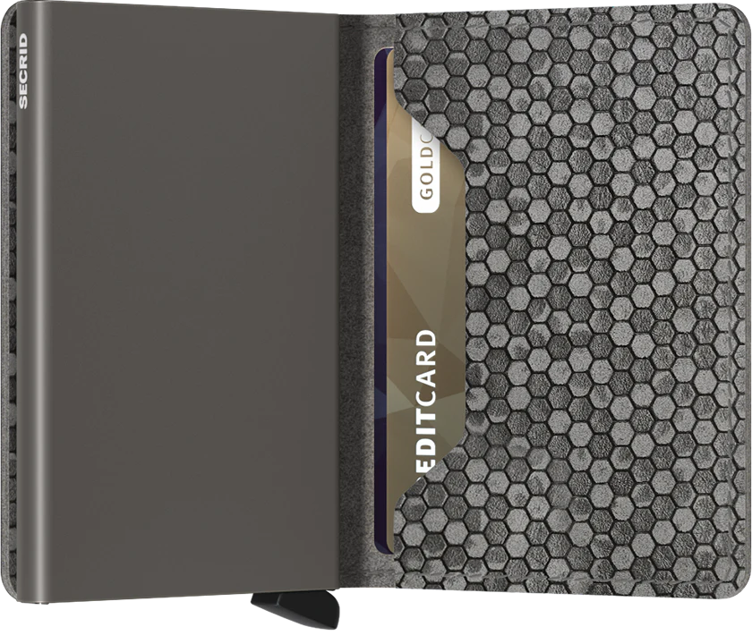 SECRID Slimwallet Hexagon Grey RFID Wallet SC4482