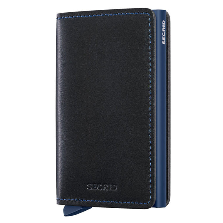 SECRID Slimwallet Original Black Navy Leather SC0430
