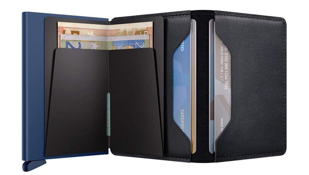 SECRID Slimwallet Original Black Navy Leather SC0430