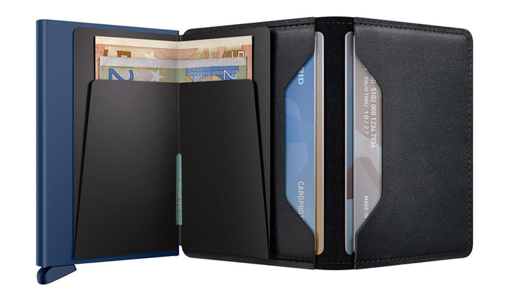 SECRID Slimwallet Original Black Navy Leather SC0430