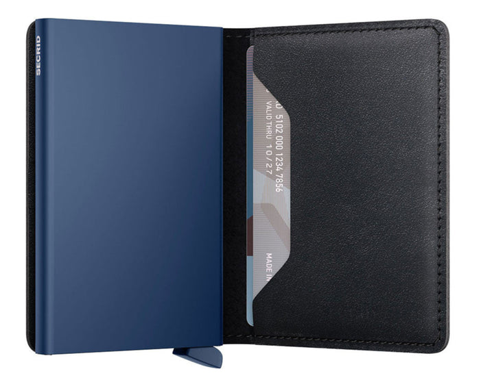 SECRID Slimwallet Original Black Navy Leather SC0430