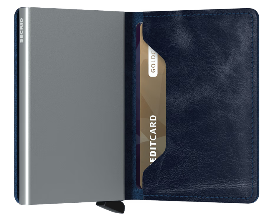 SECRID Slimwallet Vintage Blue RFID Wallet SC7339
