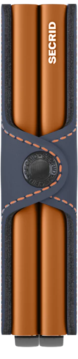 SECRID Twinwallet Matte Night-Blue & Orange Leather SC4543
