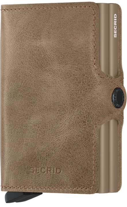 SECRID Twinwallet Vintage Taupe Leather RFID Wallet SC4567