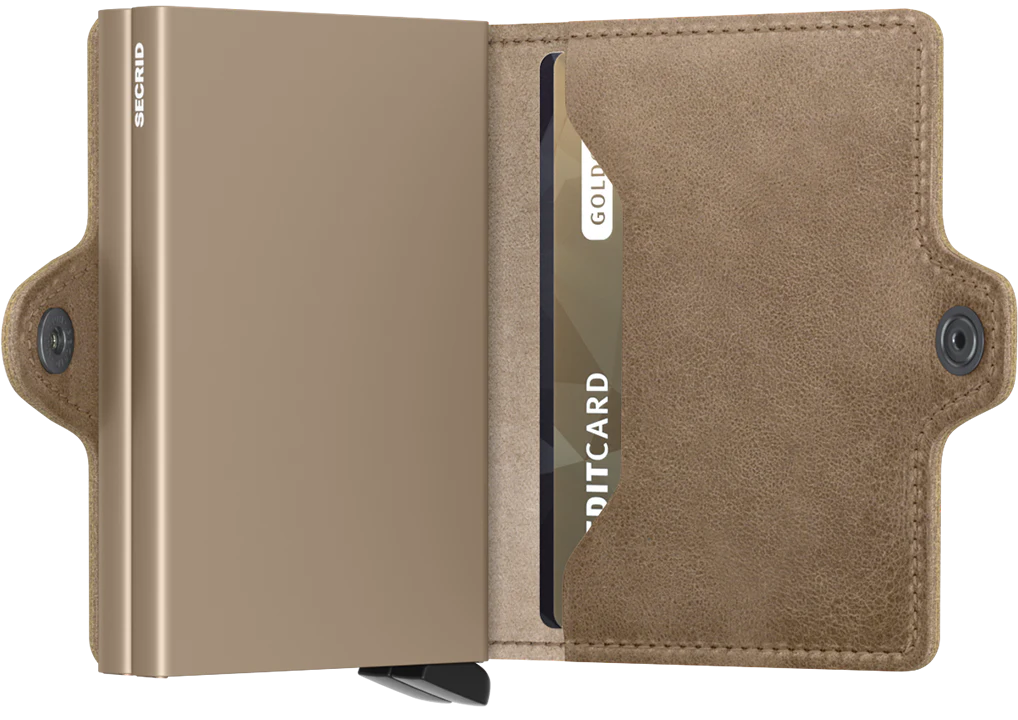 SECRID Twinwallet Vintage Taupe Leather RFID Wallet SC4567