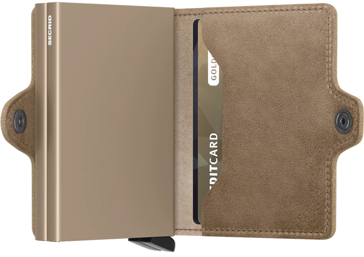 SECRID Twinwallet Vintage Taupe Leather RFID Wallet SC4567